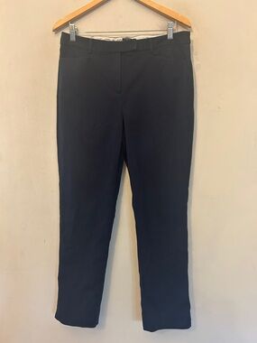 Talbots Classic Straight Navy Hampshire Curvy fit pants Size 12 EUC